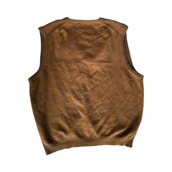 Hilditch And Key London & Paris Cashmere Sweater Vest V Neck Large Brown - Picture 3 of 12